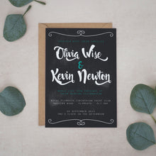 Chalkboard & Turquoise, Wedding Invitation Suites and Bundles, #2265