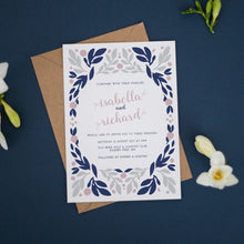 Blush, Navy & Dove Grey, Wedding Invitation Suites and Bundles, #2350