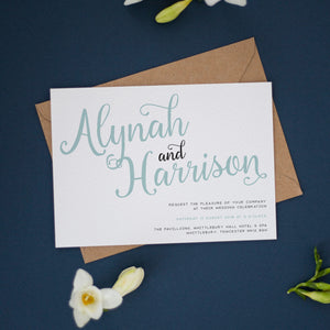 Dusty Blue, Wedding Invitation Suites and Bundles, #2352