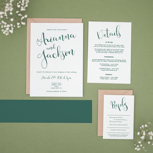 Forest Green, Wedding Invitation Suites and Bundles, #2370