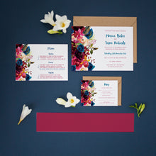 Navy & Merlot Autumnal, Wedding Invitation Suites and Bundles, #2373