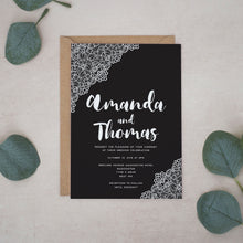 Black & White Lace, Wedding Invitation Suites and Bundles, #2388