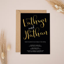 Black & Gold Glitter, Wedding Invitation Suites and Bundles, #2390