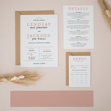 Dusky Pink Invitation Set, Wedding Invitation Suites and Bundles, #2395