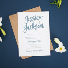 Cornflower Blue Invitation Set, Wedding Invitation Suites and Bundles, #2398