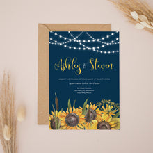 Sunflower & Navy, Wedding Invitation Suites and Bundles, #2412