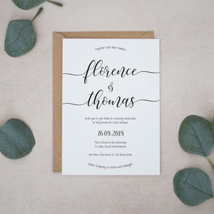 Timeless Black Invitation, Wedding Invitation Suites and Bundles, #2415