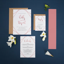 Pink & Grey Geometric, Wedding Invitation Suites and Bundles, #2420