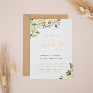 Ivory & Blush, Wedding Invitation Suites and Bundles, #2424