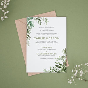 Rustic Greenery, Wedding Invitation Suites and Bundles, #2435