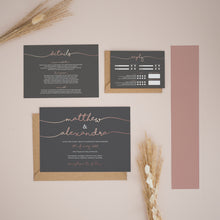 Grey & Rose Gold Foil, Wedding Invitation Suites and Bundles, #2443