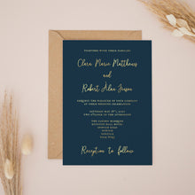 Gold Foil, Navy & Blush, Wedding Invitation Suites and Bundles, #2444