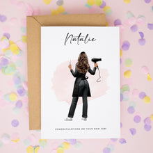 Personalised Hair Stylist Card – Hairdresser Congratulations | Salon Job Gift