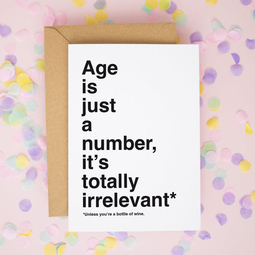 Age Is Just a Number Birthday Card