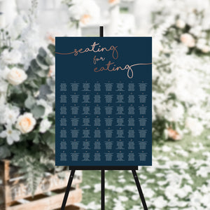 Rose Gold & Navy, Seating Plans, #30