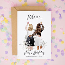 Personalised Best Friend Card – Unique 30th Birthday Card For Sister With Custom Friend Illustration