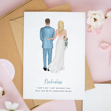 Personalised Wedding Card | Something Blue Card For Bridesmaid Proposal Gift
