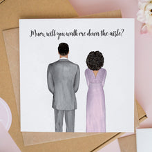 Personalised Groom & Mother Card #416