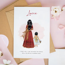 Personalised Flower Girl Card – Indian Wedding Invitation With Bridesmaid Proposal