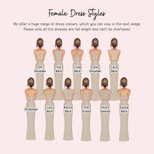 Personalised Will You Be My Bridesmaid Card with Custom Bridesmaid and Bride Illustration