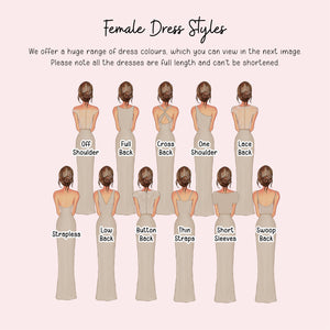 Personalised Will You Be My Bridesmaid Card with Custom Bridesmaid and Bride Illustration