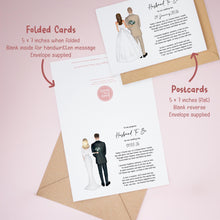 Wedding Day Card - Personalized Bride And Groom Card With Marriage Celebration Wishes