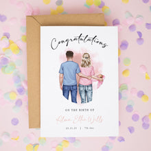 Personalised New Baby Card – Baby Boy Design | Newborn Celebration Keepsake
