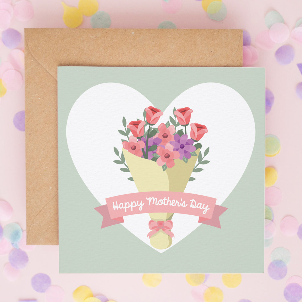 Flower Bouquet Mothers Day Card