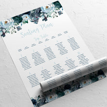 Dusty Blue Floral, Seating Plans, #60