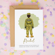 British Army Passing Out Card – Personalised Military Keepsake With Custom Soldier Illustration
