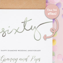 Personalised Diamond Wedding Anniversary Card – 60 Years