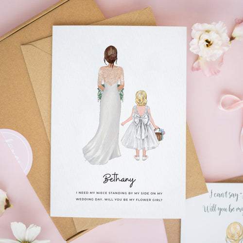 Flower Girl Wedding Day Card #737