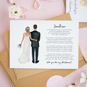 Bridesman Wedding Card