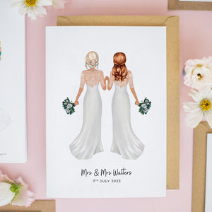 Mrs & Mrs Wedding Card