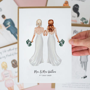 Mrs & Mrs Wedding Card