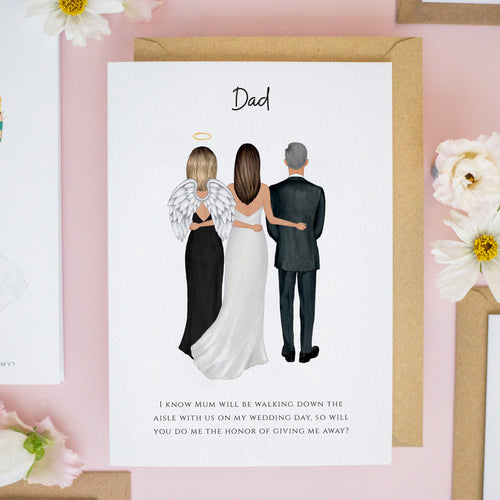 Dad, If Mum Was Here Today Wedding Card #773