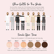 Personalised Bridesmaid Card – Maid Of Honour Same Sex Wedding Proposal With Custom Couple Illustration