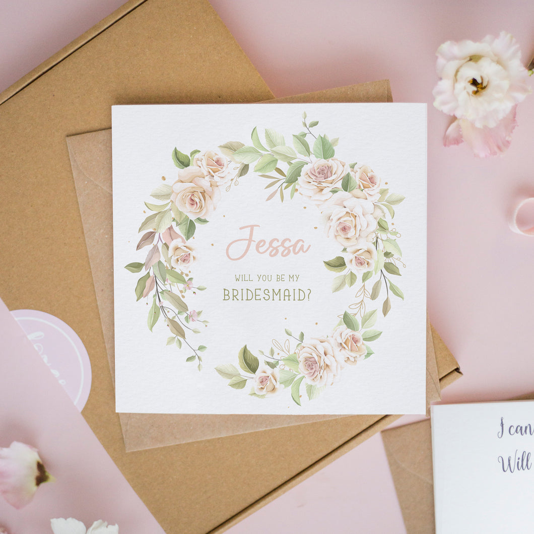 Floral Bridesmaid Proposal Card #777