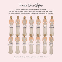 a drawing of a woman's formal dress styles