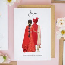 Asian Bride & Groom Wedding Card #801
