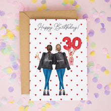 30th Birthday Card - Personalised Sister & Best Friend Friendship Greeting