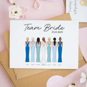 Team Bride Wedding Card #812