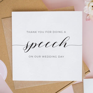 Thank You For Doing A Speech Wedding Card #814