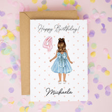 Young Girl Personalised Birthday Card #820