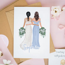 Personalised Bridesmaid Card #822