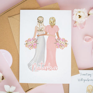 Personalised Bridesmaid Card #822