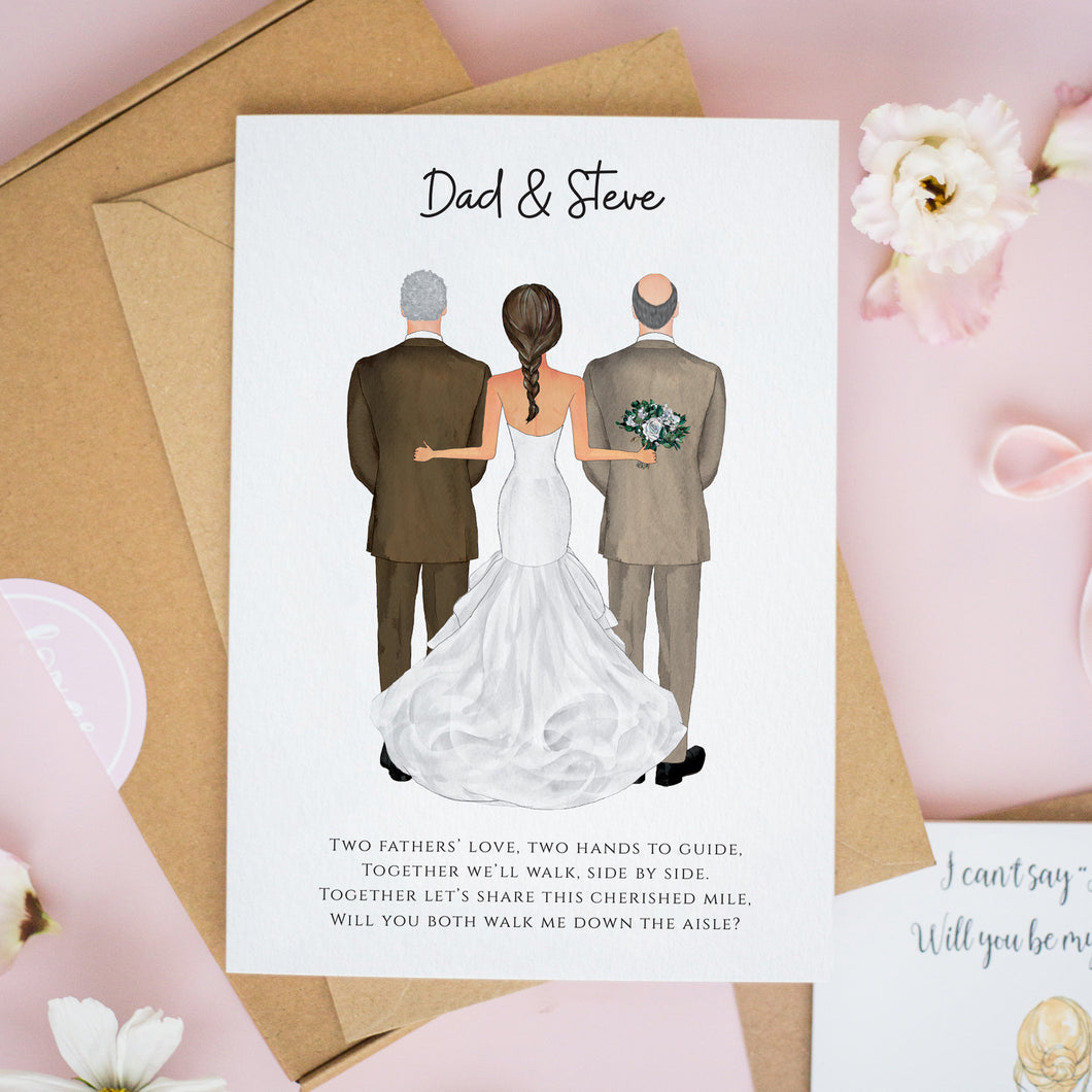 Dad & Step Dad Wedding Card #823