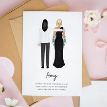 Personalised Bridesmaid Card – Maid Of Honour Same Sex Wedding Proposal With Custom Couple Illustration