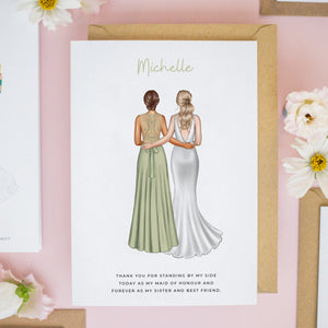 Personalised Bridesmaid Card #831