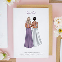 Personalised Bridesmaid Card #831